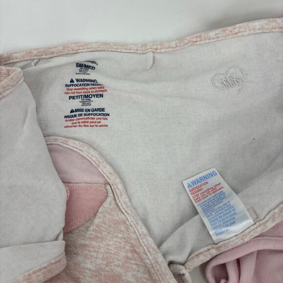Swaddle Me Summer Sleep Sacks Lot 2 Cotton Pink Baby Size 0-4 Months - Picture 4 of 7